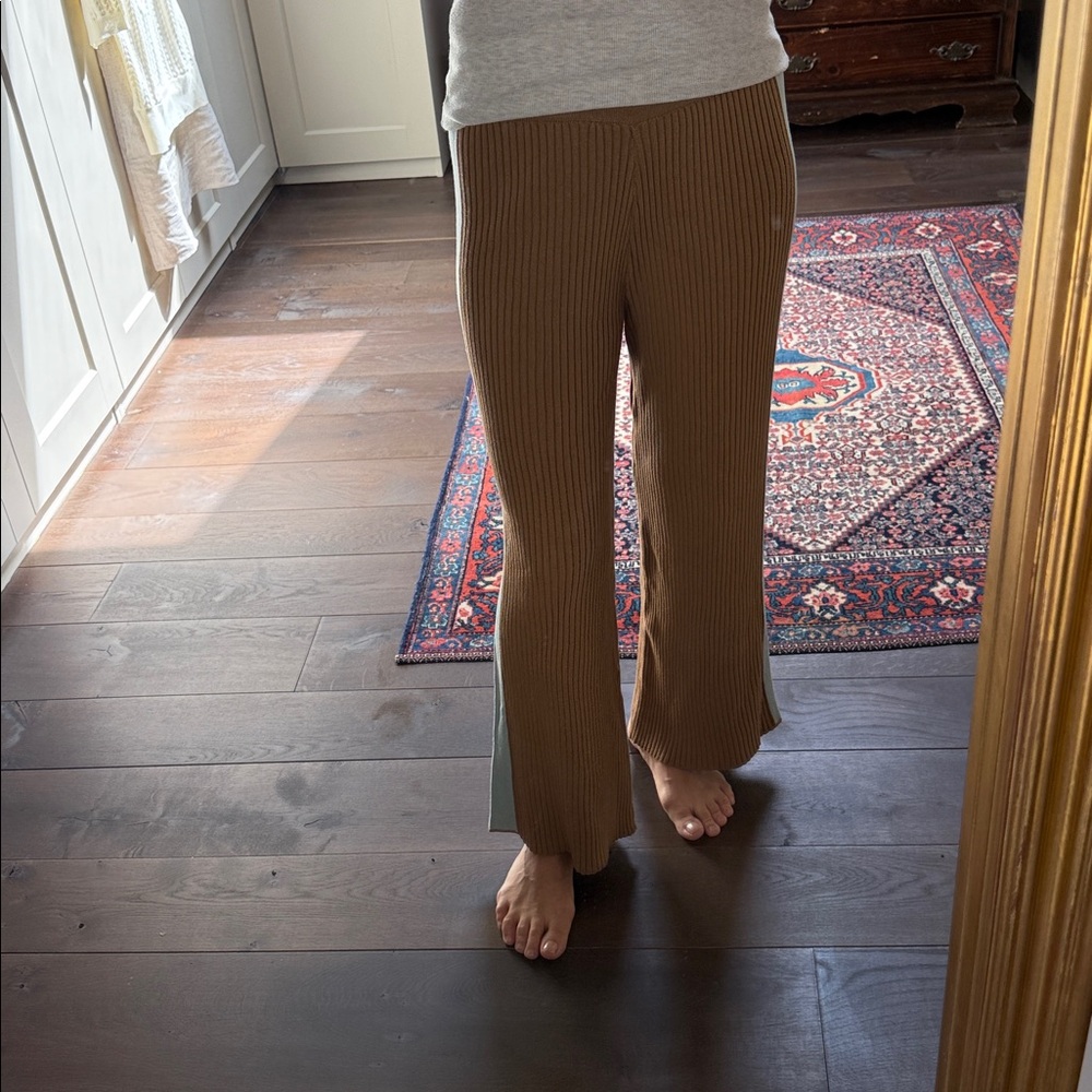 Ragdoll Camel and Blue Ribbed Knit Set - Picture 10 of 12